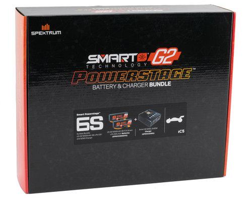 Spektrum RC Smart PowerStage 6S Surface Bundle w/2 G2 3S 50C Battery SPMXPSS600