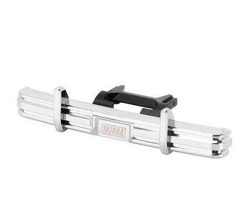 INJORA CNC Aluminum Front Rear Bumper with Dual Exhaust for 1/18 TRX4M 4M-95FR