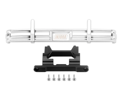 INJORA CNC Aluminum Front Rear Bumper with Dual Exhaust for 1/18 TRX4M 4M-95FR