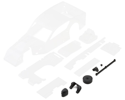 1RC Racing 1/18 Asphalt Modified Body Assembly Set Clear Aerodynamics (1RC6058)