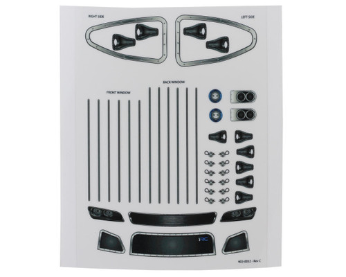 1RC Racing 1/18 Asphalt Late Model Complete Body Kit Set Clear Pre-cut (1RC6059)