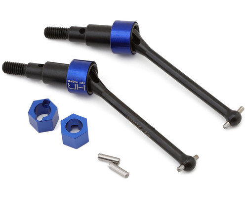 Hot Racing Losi Nascar/Mojave Grom Front Steel CVD Axle Set Blue HRAGRM288NCF