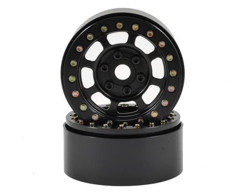 SSD RC Trail Standard 1.9" Steel Beadlock Crawler Wheels Black 2Pc (SSD00076)