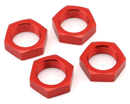 Aluminum Wheel Nut, 24mm, Red (4)