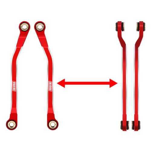 INJORA CNC Aluminum High Clearance Links Set Red 1/18 TRX4M High Trail 4M-73RD