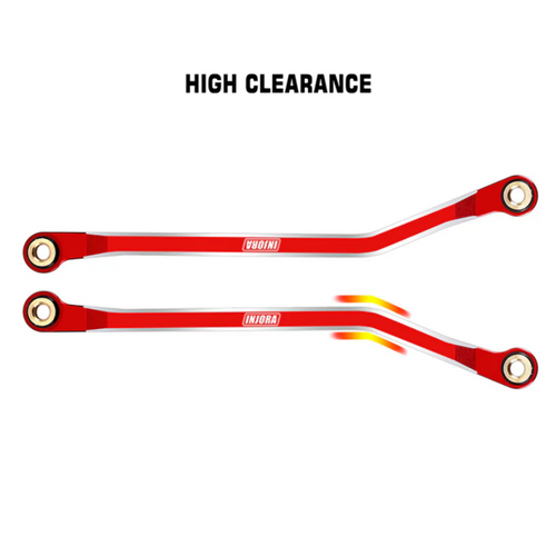 INJORA CNC Aluminum High Clearance Links Set Red 1/18 TRX4M High Trail 4M-73RD