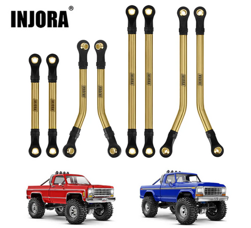 INJORA 8PCS Brass High Clearance Links Set For 1/18 TRX4M High Trail F150 4M-77