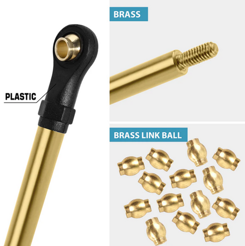 INJORA 8PCS Brass High Clearance Links Set For 1/18 TRX4M High Trail F150 4M-77