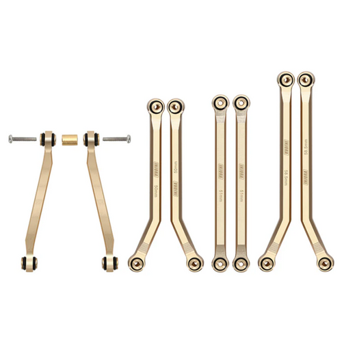 INJORA 8PCS 37g Heavy Brass High Clearance Chassis 4 Links Set for JLU SCX24-126