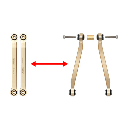 INJORA 8PCS 37g Heavy Brass High Clearance Chassis 4 Links Set for JLU SCX24-126