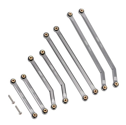 INJORA 8PCS Aluminum High Clearance 4 Links Kit for Axial Power Wagon SCX24-68GL