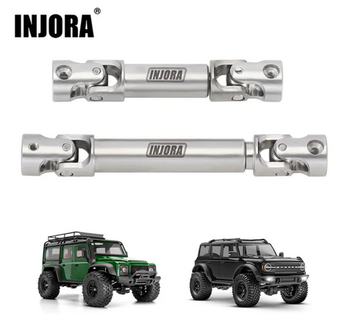 INJORA Stainless Steel Drive Shafts for RC 1/18 TRX4M Defender Bronco (4M-18)