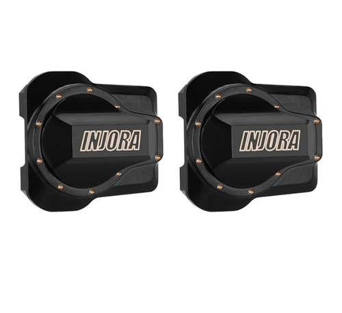 INJORA 9g/pcs Black Coating Brass Front Rear Diff Covers for 1/18 TRX4M 4M-62BK