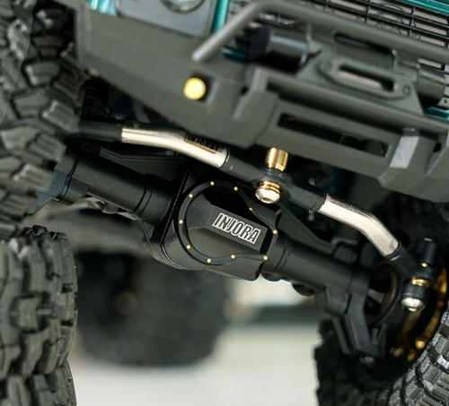 INJORA 9g/pcs Black Coating Brass Front Rear Diff Covers for 1/18 TRX4M 4M-62BK