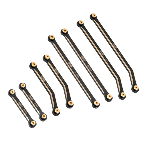 INJORA 8PCS Black Brass High Clearance Links Set for 1/24 Axial SCX24-164BK