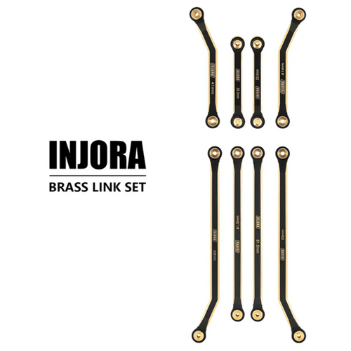 INJORA 8PCS Black Brass High Clearance Links Set for 1/24 Axial SCX24-164BK