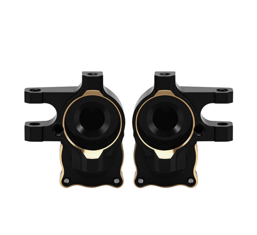 INJORA Black Brass Steering Knuckles Set for INJORA TRX4M 5mm Portal 4M-104BKF-S