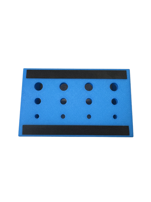 RCG 3D Printed RC Car Stand – Shock Rebuild Station with 3 Multi-Size Bleed Holes & Non-Slip Foam Top