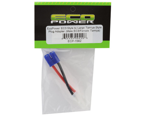 EcoPower EC3 Style to Large Tamiya Style Plug Adapter Male EC3/Female ECP-1562