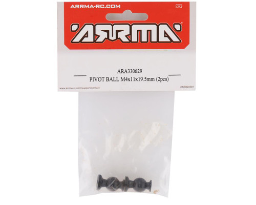 Arrma 8S BLX 4x11x19.5mm Pivot Ball Set Of 2 Black M4 threaded Hole (ARA330629)