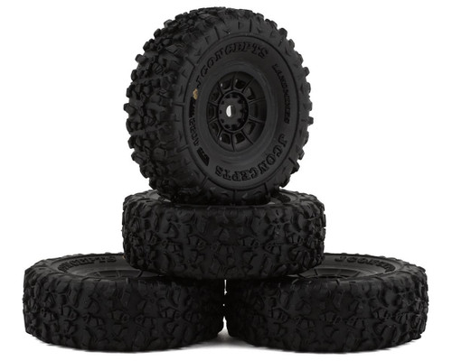 JConcepts Landmines 1.0" Pre-Mounted Tires w/Hazard Wheel Black (JCO4022-3594)