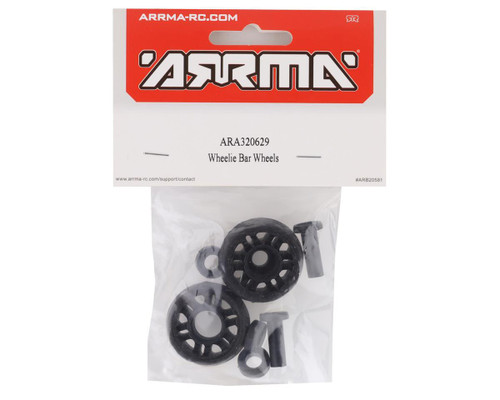 Arrma Vorteks Wheelie Bar Wheels Black High-quality Rubber-Tired Wheel ARA320629