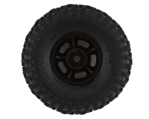 JConcepts SCX24 1.0" Tusk Pre-Mounted Tires w/Glide 5 Wheels Black JCO4023-35911