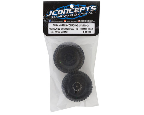 JConcepts Tusk 1.0" Pre-Mounted Tires w/Shuttle Wheels 2Pc 2.25 (JCO4066-32412)