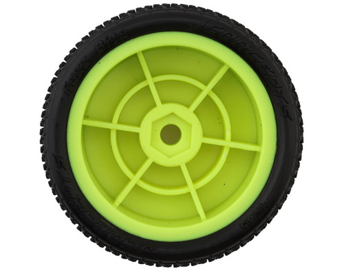 JConcepts Mini-B Fuzz Bite Pre-Mounted Front Tires Yellow/ Pink (JCO4085-2211)