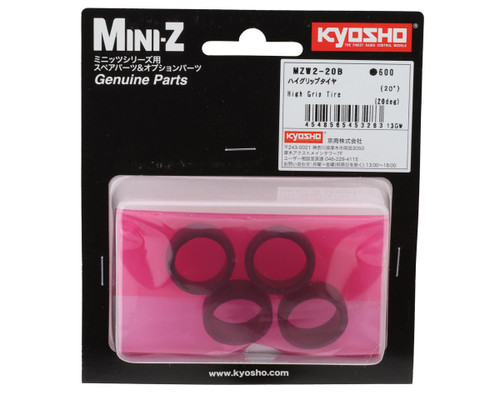 Kyosho Mini-Z High Grip Tire Set 4 Black 20 Shore For 8.5mm Wheels KYOMZW2-20B