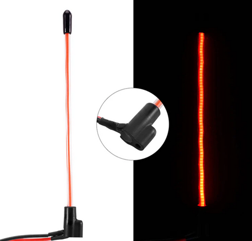 INJORA LED Whip Light Voltage 5-7.4V 107mm for 1/18 1/24 RC Crawlers Red L43-RD
