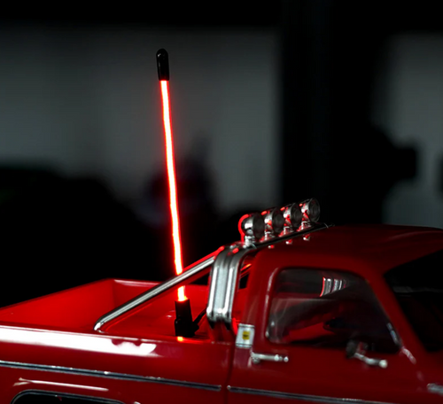 INJORA LED Whip Light Voltage 5-7.4V 107mm for 1/18 1/24 RC Crawlers Red L43-RD