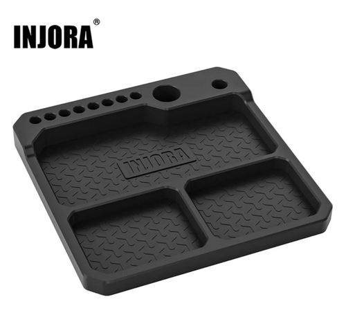 INJORA Silicone Parts Tray with Tool Stand (160*160mm) Magnetic Sheets Tool-66