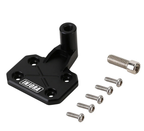 INJORA CNC Aluminum Spare Tire Carrier Wheel Mount for Jeep Wrangler SCX24-65BK