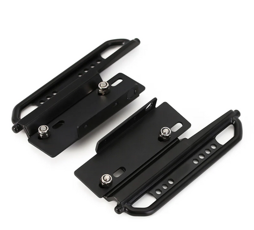 INJORA 2PCS Metal Rock Sliders Side Pedal Axial SCX24 Jeep Wrangler SCX24-66BK