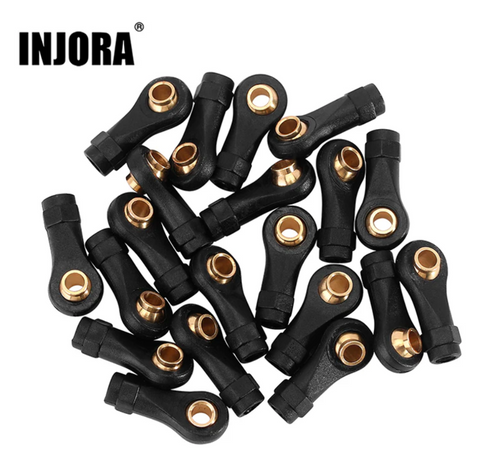 INJORA 20Pcs Plastic Rod Ends with Brass Pivot Ball Bushings for TRX4M 4M-59