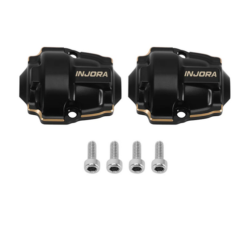 INJORA Black Coating Brass Diff Covers for 1/32 Redcat Ascent-32 (ASC32-07BK)