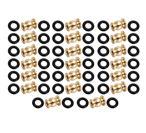INJORA 20PCS Aluminum / Brass Joint Balls Pivot Balls with O-rings SCX24-124GD