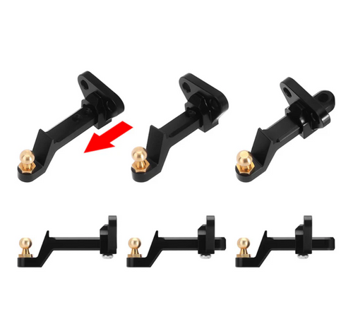 INJORA Adjustable Aluminum Trailer Tow Hitch W/ Brass Ball for 1/18 TRX4M 4M-91