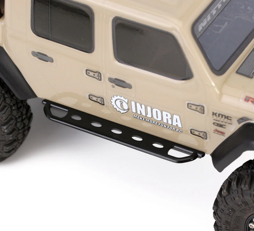 INJORA 2PCS Metal Rock Sliders Side Pedal Axial SCX24 Jeep Gladiator SCX24-76BK