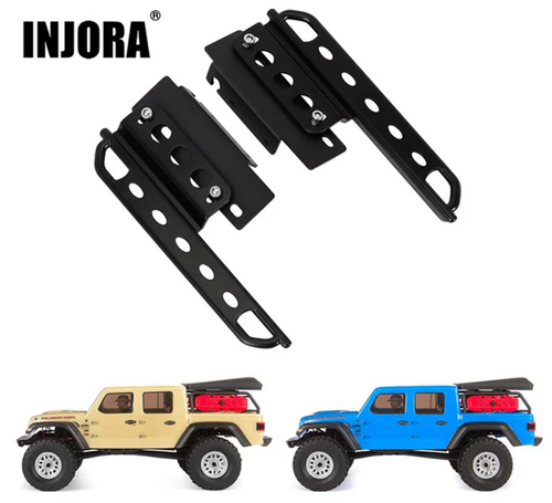 INJORA 2PCS Metal Rock Sliders Side Pedal Axial SCX24 Jeep Gladiator SCX24-76BK