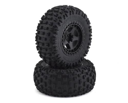 Arrma ARA550042 dBooots Fortress SC Tire Set Glued Black 14mm Hex (ARAC9630)