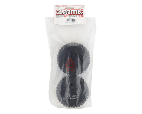 Arrma ARA550042 dBooots Fortress SC Tire Set Glued Black 14mm Hex (ARAC9630)