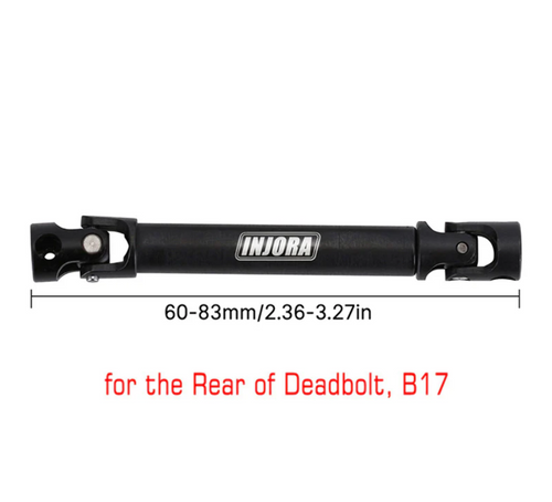 INJORA 1PCS Hardened Steel Center Drive Shaft for SCX24 Mod 43-52mm SCX24-140-40