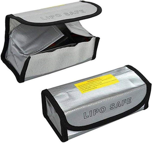 Lipo Battery Fireproof Explosion Proof Bag Storage Guard Safe Pouch Gray LIS732