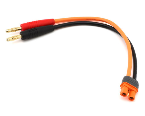 Spektrum RC IC3 Battery Adapter w/4mm Male Bullets & 6" 13 AWG Wire (SPMXCA315)