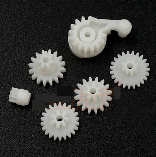 PN Racing Mini-Z V2 MR03/PNW2.5W Delrin Complete Servo Gear Set White MR3093