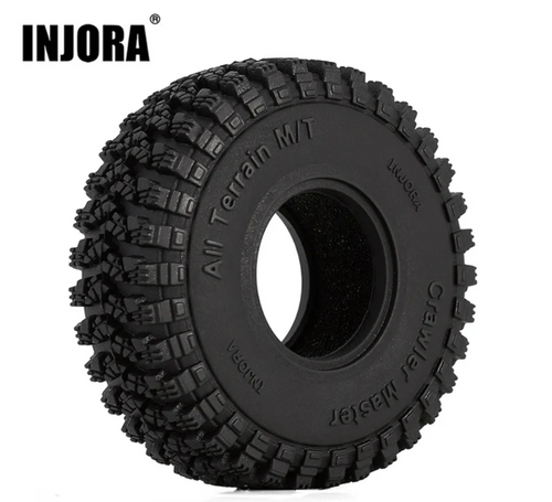 INJORA 1.0" 58*20mm Crawl Master A/T Tires Set of 4 Fit 1.0" Wheel Rim YQT-1008
