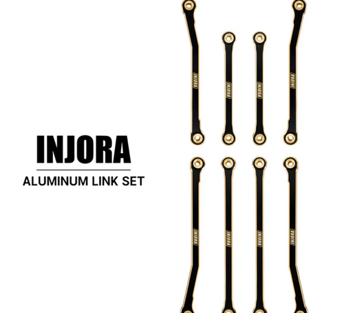INJORA Black Brass High Clearance Chassis Links 1/18 Redcat Ascent-18 ASC18-18