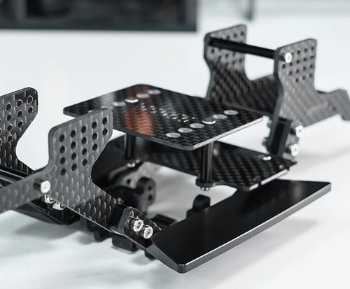 INJORA LCG Carbon Fiber Chassis Kit for 1/18 Redcat Ascent-18 Black ASC18-16B-17
